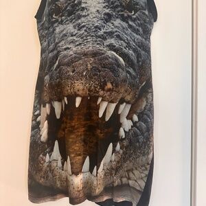 Christopher Kane Crocodile Graphic Mini Dress